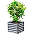 Grillgear Alto Series 22 x 22 x 17 in. Square Galvanized Metal Planter GR2575962